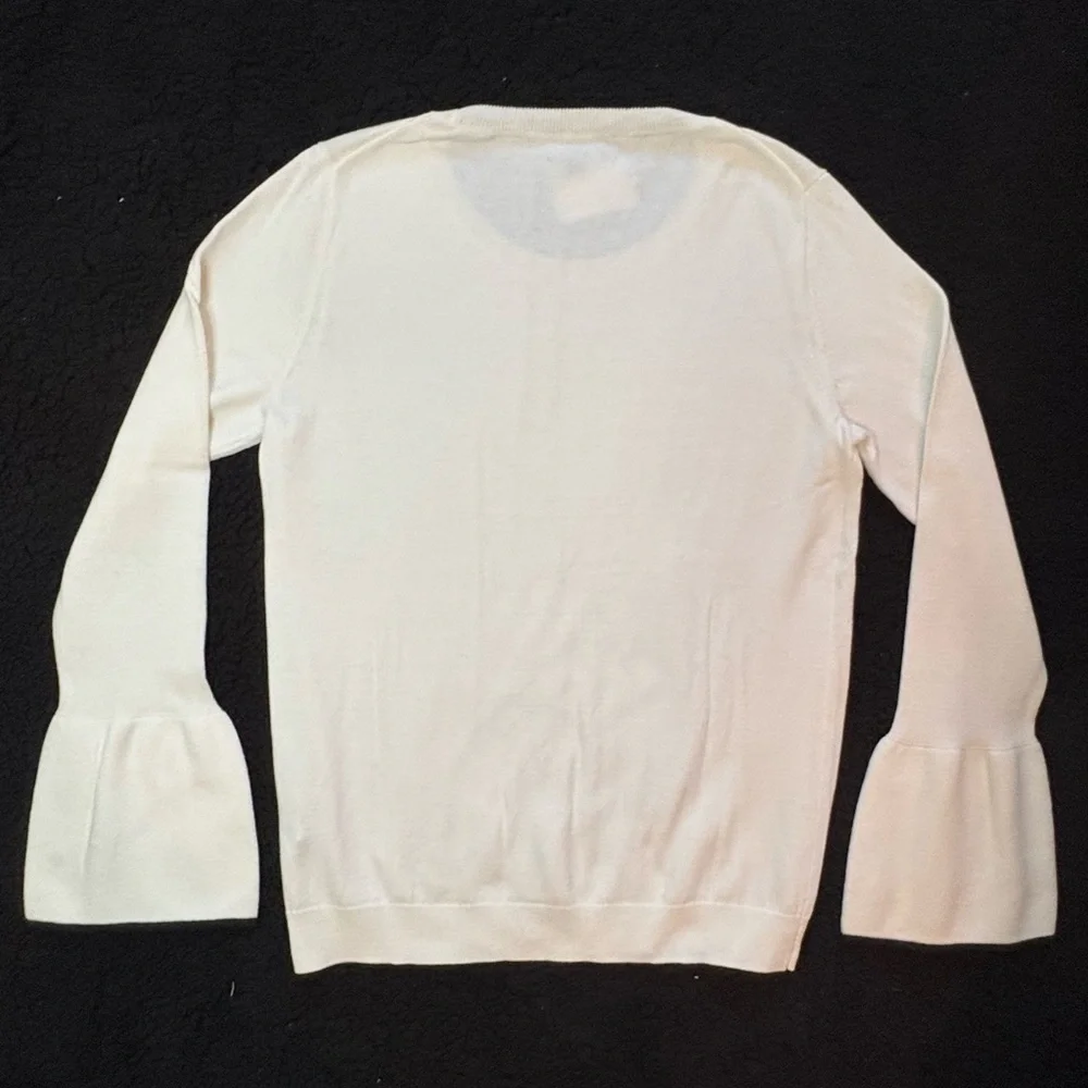 J. Crew Ivory Bell Sleeve sweater